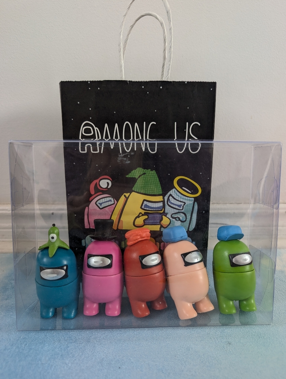 Among Us Figures Set of five with Theme Bag